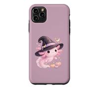 Custodia per iPhone 11 Pro Max Axolotl - Cappello magico da mago per Halloween, fantasia kawaii