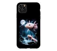 Custodia per iPhone 11 Pro Max Axolotl Ululando alla Luna 90's Retro