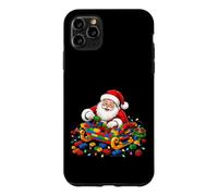 Custodia per iPhone 11 Pro Max Babbo Natale in mattoncini per costruire maestri edifici