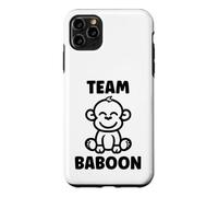 Custodia per iPhone 11 Pro Max Baboons Animals Funny Little Baby Monkey team Baboon