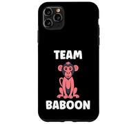 Custodia per iPhone 11 Pro Max Baboons Animals Funny Little Baby Monkey team Baboon