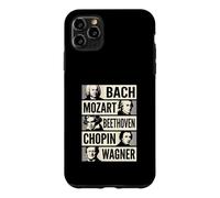 Custodia per iPhone 11 Pro Max Bach Mozart Beethoven Chopin Wagner Icone Classiche
