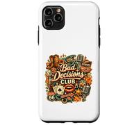 Custodia per iPhone 11 Pro Max Bad Decisions Club Retro Vintage Fuorilegge Party collage fan