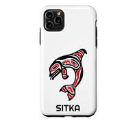 Custodia per iPhone 11 Pro Max Balena orca nativa americana dell'Alaska