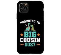 Custodia per iPhone 11 Pro Max Bambini promossi a Big Cousin 2027 Dinosaur New Baby Shower