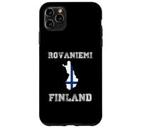 Custodia per iPhone 11 Pro Max Bandiera della Finlandia invecchiata Rovaniemi Pride