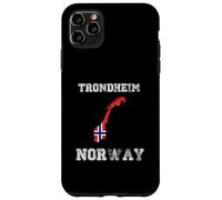 Custodia per iPhone 11 Pro Max Bandiera della Norvegia invecchiata Trondheim Pride