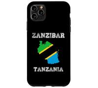 Custodia per iPhone 11 Pro Max Bandiera della Tanzania Distressed Zanzibar Pride