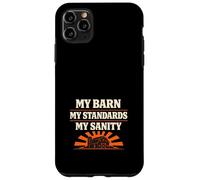 Custodia per iPhone 11 Pro Max Barn Rules Horse Barn Authority Humor Proprietario Trainer Confine