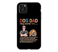 Custodia per iPhone 11 Pro Max Basset Hound Dog Dad Definition Funny Fathers Day