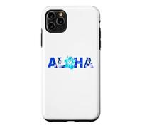 Custodia per iPhone 11 Pro Max Batik Hibiscus Fiore tonalità blu Surf Trip Vacanza Luna di miele