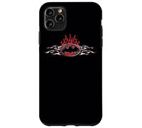 Custodia per iPhone 11 Pro Max Batman Steel Flames Logo
