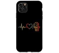Custodia per iPhone 11 Pro Max Battito cardiaco di basket per uomini e ragazzi