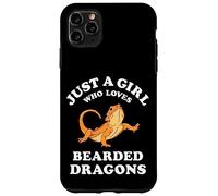 Custodia per iPhone 11 Pro Max Bearded Dragon Pet Lizard Reptile Animal Gift Black