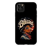 Custodia per iPhone 11 Pro Max Beata Cowgirl Nera Patriottica Western American Pride Queen