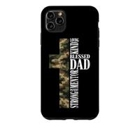 Custodia per iPhone 11 Pro Max Beato Papà Forte Fede Camo Croce Paternità Cristiana