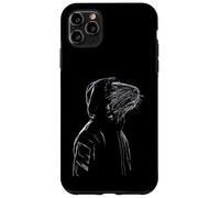 Custodia per iPhone 11 Pro Max Beaver Line Art Cool Drawing Animal Love Forest Motivo