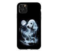 Custodia per iPhone 11 Pro Max Bedlington Terrier Howling to the Moon Retro Anni '90