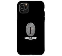 Custodia per iPhone 11 Pro Max Belong to Christ Faith Fingerprint Cross Isaiah 43:1