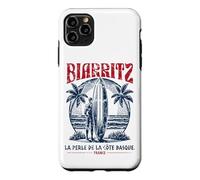 Custodia per iPhone 11 Pro Max Biarritz France Surf Summer - Stampa invecchiata