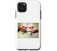 Custodia per iPhone 11 Pro Max BICCHIERI VINO CAPPELLA SISTINA DIVERTENTE RINASCIMENTALE MICHELANGELO