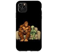 Custodia per iPhone 11 Pro Max Bigfoot Alien Giocare Videogiochi Credenti extraterrestri