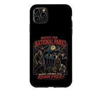 Custodia per iPhone 11 Pro Max Bigfoot Mothman protegge le leggende criptiche dei nostri parchi nazionali
