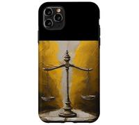 Custodia per iPhone 11 Pro Max Bilancia di giustizia Legge Astratto Grafico