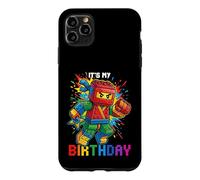 Custodia per iPhone 11 Pro Max Birthday Boy Ninja Blocco di mattoni Master Builder Kid