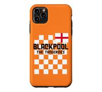Custodia per iPhone 11 Pro Max Blackpool UK, bandiera inglese, mandarini Blackpool, arancione