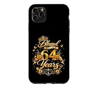 Custodia per iPhone 11 Pro Max Blessed by God for 64 Years Old Women 64th Birthday Queen
