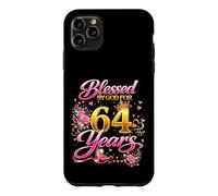 Custodia per iPhone 11 Pro Max Blessed by God for 64 Years Old Women 64th Birthday Queen