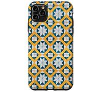 Custodia per iPhone 11 Pro Max Blu Bianco Giallo Portogallo Lisbona Tile Pattern