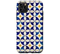 Custodia per iPhone 11 Pro Max Blu Bianco Giallo Portogallo Lisbona Tile Pattern