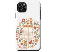 Custodia per iPhone 11 Pro Max Boho Disc Golf Basket Floral Nature Scene
