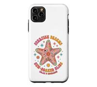 Custodia per iPhone 11 Pro Max Boho Starfish Dreams Hippie Sun Bliss Retro Groovy Beach