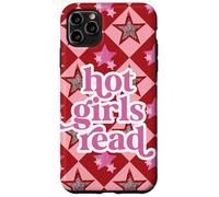 Custodia per iPhone 11 Pro Max Book Lover Hot Girls Read Preppy Pink Red Star Y2K