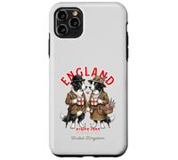 Custodia per iPhone 11 Pro Max Border-Collie Cani Coppia Tazza Amore Caffè Bandiera Inghilterra
