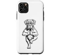 Custodia per iPhone 11 Pro Max Boxer Yoga Cucciolo Cane Divertente Cane Albero Posa Vrikshasana