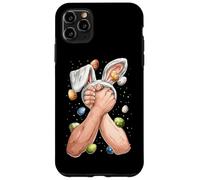 Custodia per iPhone 11 Pro Max Braccio Wrestling Braccio Wrestler Pasqua Coniglio Uova Orecchie Coniglio