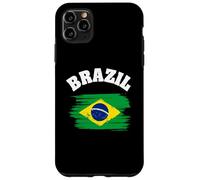 Custodia per iPhone 11 Pro Max Brazil National Flag Country Pride Roots Vintage Gift