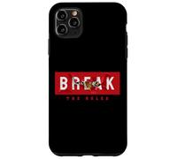 Custodia per iPhone 11 Pro Max Break the Rules Wild Tiger Quotes Illustration Graphic