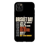 Custodia per iPhone 11 Pro Max Brisket Day Schedule Funny BBQ Smoker Pitmaster The Stall