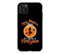 Custodia per iPhone 11 Pro Max Broom Broke So I Became A Firefighter Halloween Costume