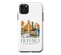 Custodia per iPhone 11 Pro Max Buffalo, skyline di New York, souvenir della città dei buoni vicini