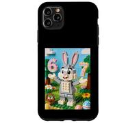 Custodia per iPhone 11 Pro Max Building Blocks Easter Egg Bunny Ragazzi Ragazza Famiglia Corrispondenza
