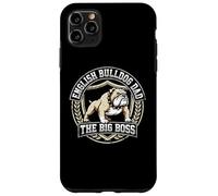 Custodia per iPhone 11 Pro Max Bulldog inglese Dad the Big Boss Dog Lover Pet Parent
