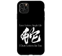 Custodia per iPhone 11 Pro Max Calligrafia Nerds Fancy Letters, Simple Life I Draw Letters