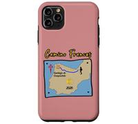 Custodia per iPhone 11 Pro Max Camino Frances 2026 Santiago de Compostela Donna Pellegrina Mappa