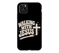 Custodia per iPhone 11 Pro Max Camminare con Gesù Cristo Croce Cristiano Fede Cristianesimo